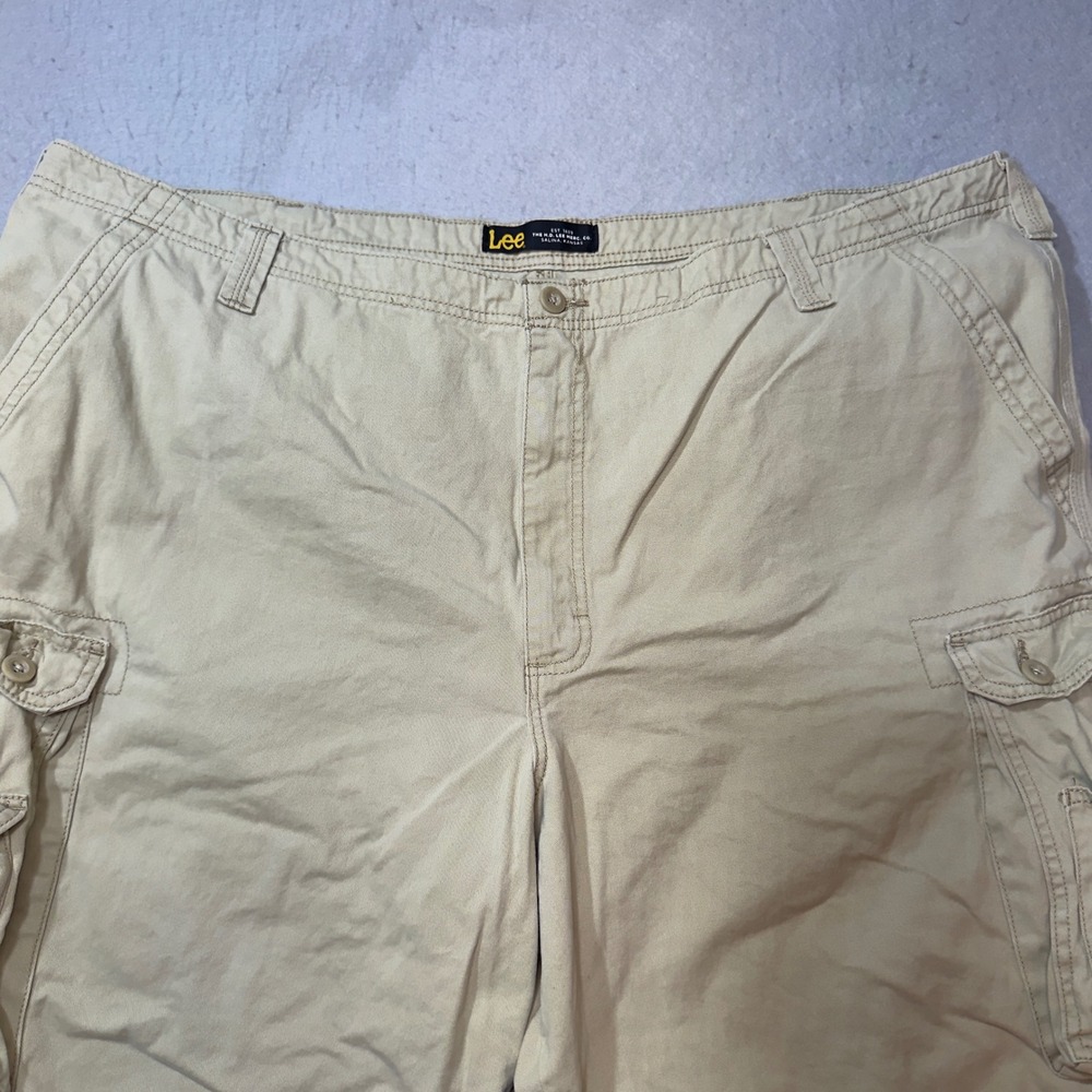 Lee Cargo Shorts Mens 48 Tan‎ Good Cotton Relaxed Fit Utility Multi-Pocket